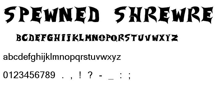 Spawned Shareware font
